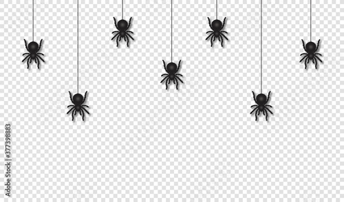 Fotomural Hanging spiders for Halloween decoration