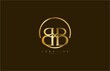 © idrdesign - simple initial BB monogram serif circle gold style logo