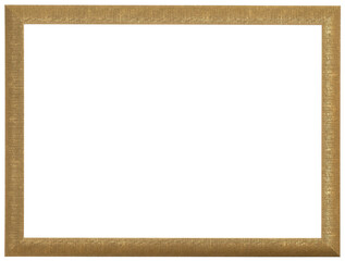 Wall Mural - Golden frame on white background