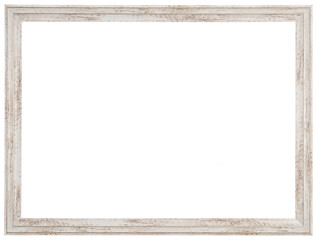 Wall Mural - Beige frame on white background