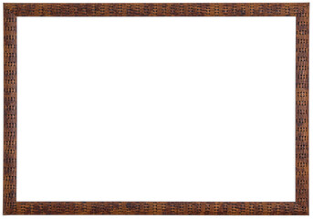 Wall Mural - Brown frame on white background