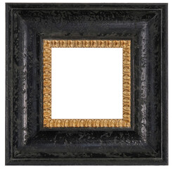 Wall Mural - Black frame with golden pattern