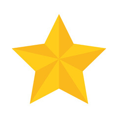 Poster - gold star decoration ornament flat icon style