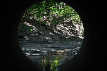 Wall Mural - water runoff tunnels