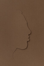 Woman Side Face Illustration Paper