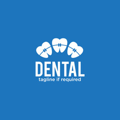 Sticker - Dental care logo design template