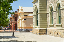 The Streetscape Of Restored Historic Buildings Of The Maritime Port Adelaide
