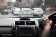 © Jane Worner/Austockphoto - View from inside a taxi looking out at sydney traffic
