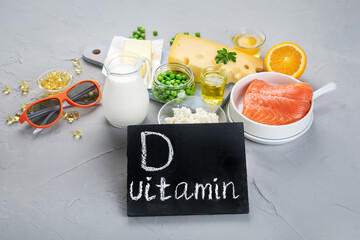 Wall Mural - Foods rich in vitamin D