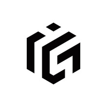i c g ig icg initial logo design vector symbol graphic idea creative
