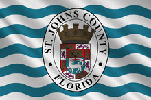 Flag Of St. Johns County In Florida, USA