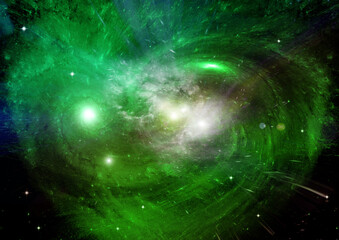 galaxy in a free space. 3d rendering