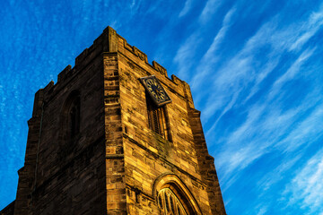 Sticker - Church. Warwick, county town of warwickshire, english midlands england UK