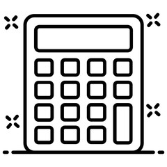 
Calculator, mathematical calculation equipment in modern style 
