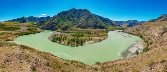  The place is the confluence of two famous altai rivers Chuya and Katun.