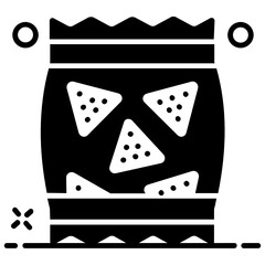 
An icon design of nachos, vector of tortilla chips in trendy flat style 
