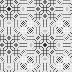 Wall Mural - Vector background pattern. Black and white geometric texture. Seamless pattern for wallpaper design