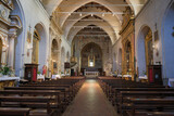 Fototapeta Na drzwi - interior of a church in the medieval town of gubbio umbria italy
