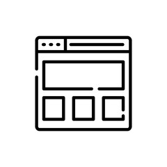 Front End Vector outline Icon. Eps 10