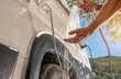 © Tomasz Zajda - RV Camper Van Outdoor Shower Taking