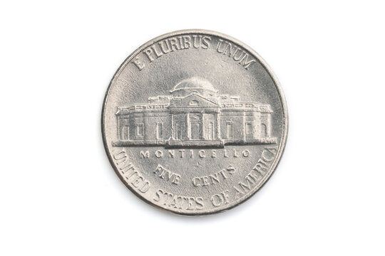 アメリカ合衆国（USA）の貨幣　旧5セント　硬貨　トーマス ジェファーソン