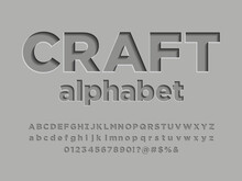 Modern Embossed Alphabet Design With Uppercase,lowercase, Numbers And Symbols