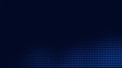 Dot blue pattern screen led light gradient texture background. Abstract  technology big data digital background. 3d rendering.