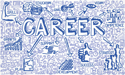 Sticker - Vector Illustration of Icon Collection with Career Concept