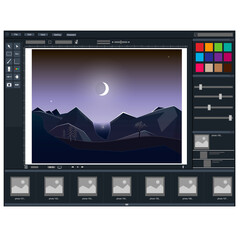 photo editing. the program interface is a graphical editor. ux design