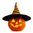 © yellowj - Halloween pumpkin in witches hat