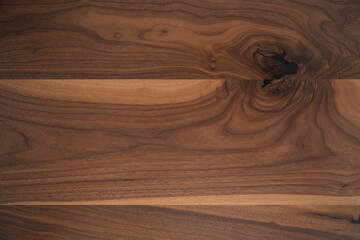 Canvas Print - Texture of black walnut wood with some sapwood