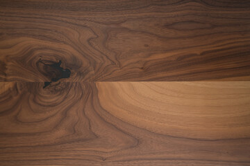 Wall Mural - Texture of black walnut wood with some sapwood