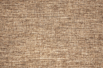 Wall Mural - Natural brown linen fabric background. Fiber structure texture. Vintage canvas pattern.