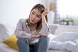 © Basicdog - Asian women with stress, She kept herself alone in her bedroom, Depression.