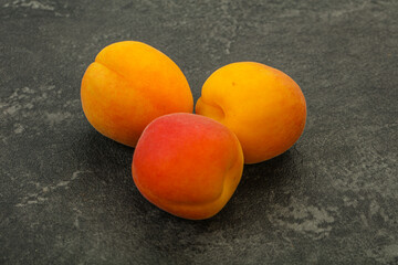 Fresh ripe sweet few apricots