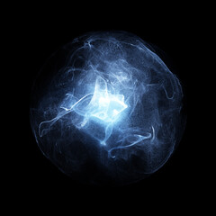 Wall Mural - wispy smoke in motion inside sphere. perfect for logos and overlay effect. gas, smoke, fluid isolate