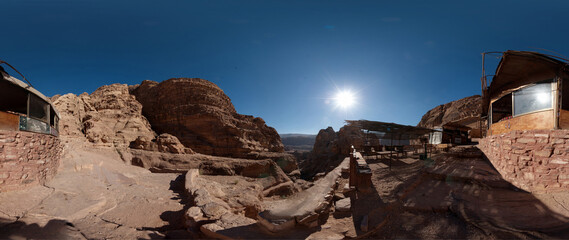 High Resolution 360 Panoramic HDR Images Taken in Petra (Wadi Mousa) and it's most famous historical landmarks, Suitable for AR VR or creating textures for desert environment