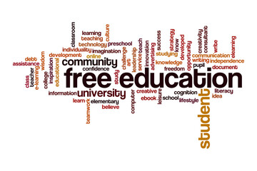 Wall Mural - Free education cloud concept