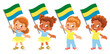© Visual Content - Gabon flag in hand set