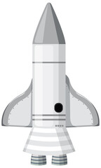 Wall Mural - isolated space rocket cartoon