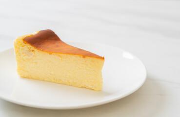 Sticker - burn cheesecake on white plate