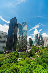 Poster - Modern office buildings in Hong Kong