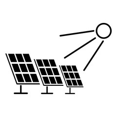 Wall Mural - Solar power plant icon