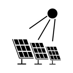 Wall Mural - Solar power plant icon