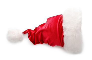 Santa Claus hat isolated on white