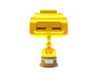 Wall Mural - Printer golden trophy