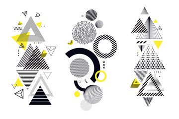 Wall Mural - set of modern abstract elements for graphic and web design. vector illustration concepts for social 