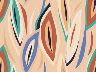 Hand drawn trendy pastel abstract pattern. Creative collage contemporary seamless pattern. Fashionable template for design.