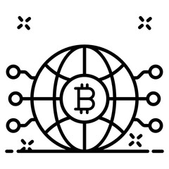 Wall Mural - 
Icon design of bitcoin world, vector concept 

