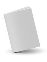 Blank Book Cover Over White Background. 3d Illustration